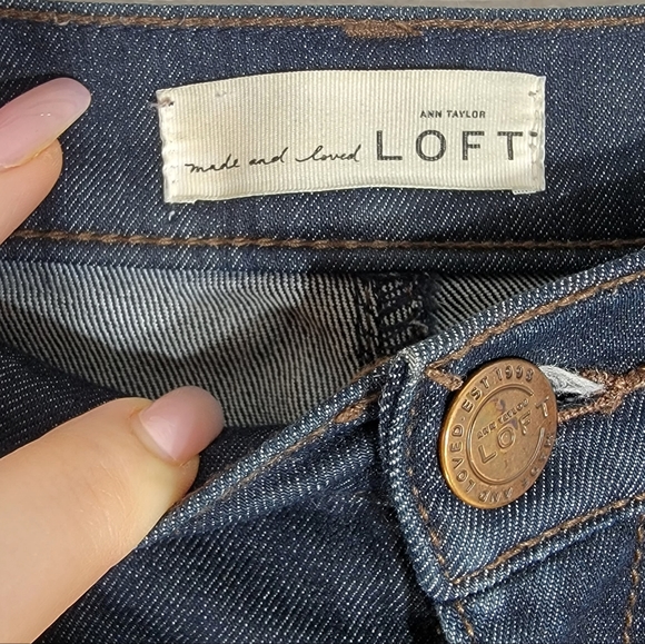 ❗️ 4 for $25 Loft Modern Skinny Dark Blue Low Rise Jeans Size 24 Petite - Picture 3 of 7